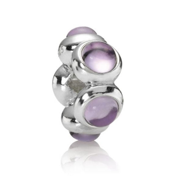 Pandora Retired Sterling Silver Amethyst Cabochon Bead - 790538AM