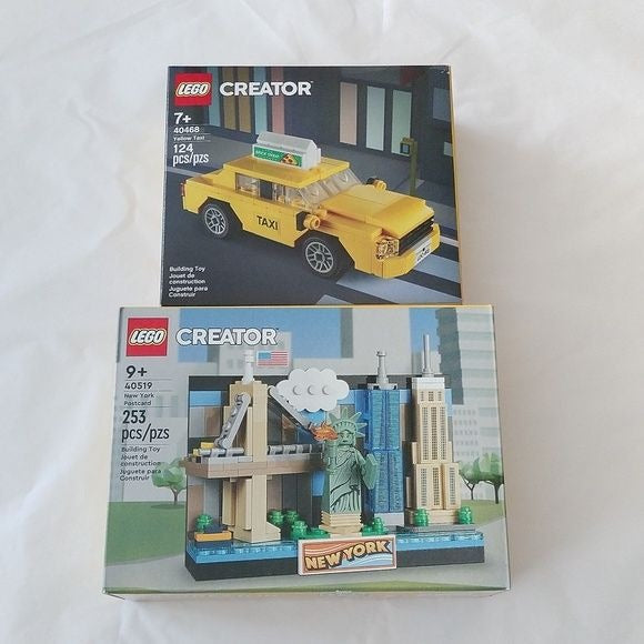 Lego 40519 New York Postcard & 40468 Yellow Taxi Building Sets
