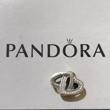 Load image into Gallery viewer, Pandora Sterling Silver Entwined Love Hearts Charm w/ Clear Zirconia -791880cz
