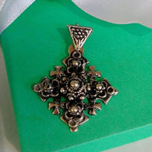 Load image into Gallery viewer, Vintage Jerusalem Crusader&#39;s Cross 925 Sterling Silver Pendant
