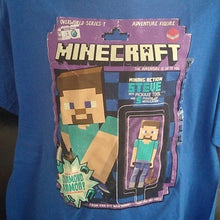 Load image into Gallery viewer, Boy's Mojang Minecraft Blue Tee Shirt, Large 10/12
