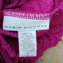 Load image into Gallery viewer, Robin Piccone Perla High Neck Crotchet Mix Swimsuit, Orchid, 4
