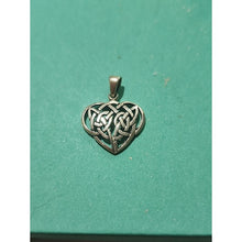 Load image into Gallery viewer, Sterling Silver Celtic Heart Pendant Necklace
