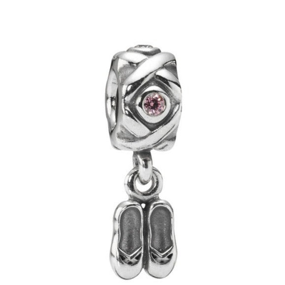 Pandora Sterling Silver Ballerina Ballet Dancer Slippers Dangle 790520pcz