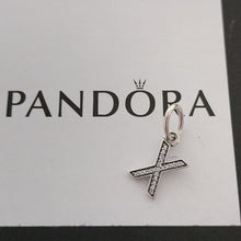 Load image into Gallery viewer, Pandora Sterling Silver Alphabet Letter X Dangle w/ Clear Zirconia - 791336cz
