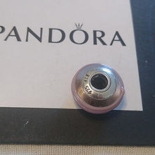 Load image into Gallery viewer, Pandora Pink Murano Swirl Ribbon Charm 790617 Sterling Silver …
