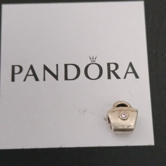 Pandora Scalloped Purse with Pink CZ Charm- 790473pcz