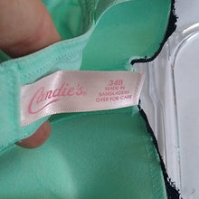 Load image into Gallery viewer, Candie's Padded Push-Up Bra, Mint + Black, 34A
