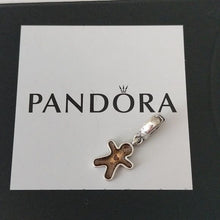 Load image into Gallery viewer, Pandora Retired Sterling Silver Gingerbread Man Dangle Christmas Bead 790997EN29
