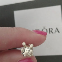 Load image into Gallery viewer, Pandora Sterling Silver Christmas Puppy Dog Charm w/ Red Enamel 791769en39
