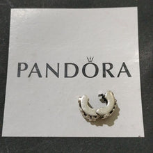 Load image into Gallery viewer, Pandora Retired Sterling Silver Tendril Clip with Champagne Zirconia - 790380CCZ
