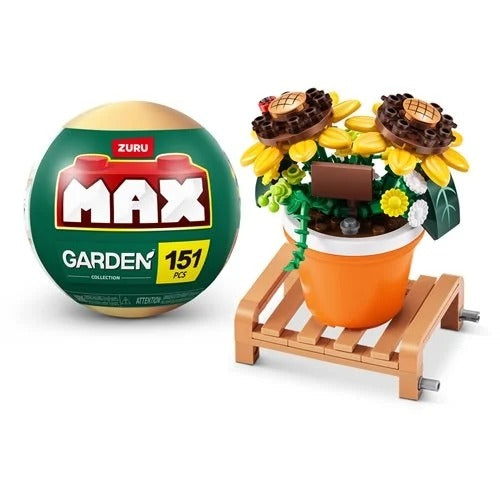 Zuru Max Garden Potted Flowers Collection Building Brick Capsule- 151 Pieces SUNFLOWER