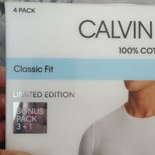 Load image into Gallery viewer, Calvin Klein 100% Cotton Crew Neck T-shirt, Medium, 4 pack
