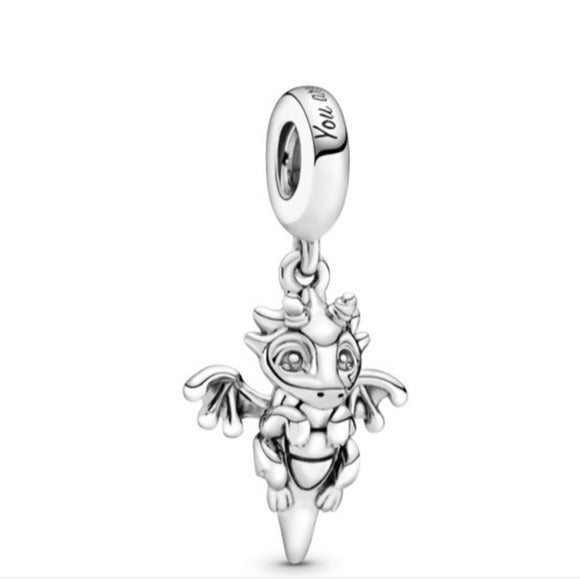 Pandora Retired Sterling Silver You are Magic Dragon Dangle Charm - 798337C00