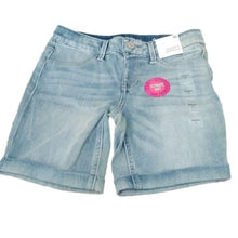 Load image into Gallery viewer, Girl&#39;s SO Favorite Super soft Stretch Denim Bermuda Shorts, Light Wash, size 12
