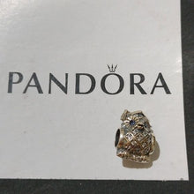 Load image into Gallery viewer, Pandora  Sterling Silver Graduate Owl  Charm w/ Blue Crystal Eyes - 79150nsb
