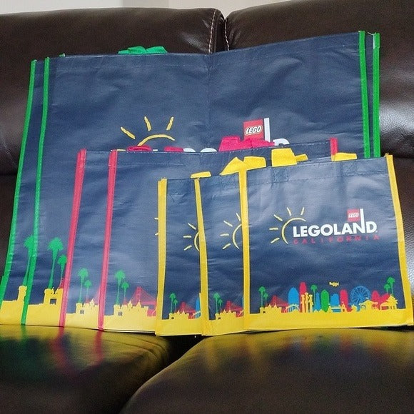 Legoland California Gift Bags, Set of 7:  3x Small, 2x Medium, & 2x Large