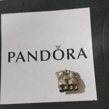 Load image into Gallery viewer, Pandora Sterling Silver and 14K Gold Bear Hug Animal Bead with Heart - 791395
