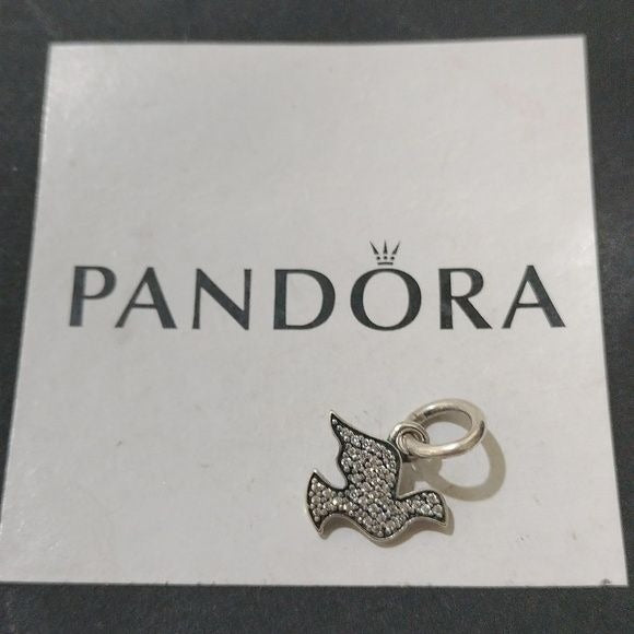 Pandora Sterling Silver Symbol of Hope Dove Dangle with Clear Zirconia -791350cz