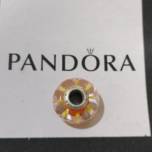 Load image into Gallery viewer, Pandora Sterling Silver Tropical Flower Orange Murano Glass Bead - 791624
