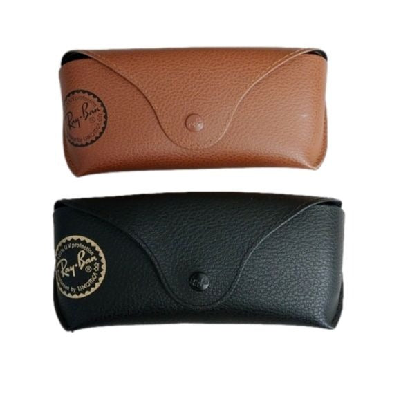 Ray-Ban Black + Brown Sunglasses Glasses Cases, Set of 2