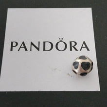 Load image into Gallery viewer, Pandora Retired Sterling Silver Love You Black Enamel Bead - 790543EN22
