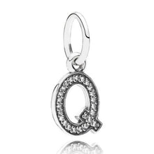 Load image into Gallery viewer, Pandora Retired Sterling Silver Alphabet Letter Q Dangle w/ CZs 791329cz
