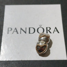 Load image into Gallery viewer, Pandora Retired Sterling Silver and 14K Gold Braided Heart Clip - 790599
