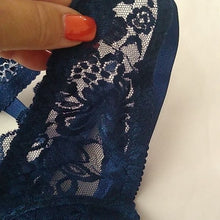 Load image into Gallery viewer, Navy Lace Push-up Bra, Medium
