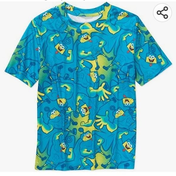 Nickelodeon Boys SpongeBob Movie All over print Shirt, Medium 8