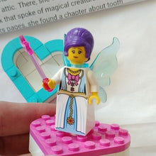 Load image into Gallery viewer, Princess Lila the Lego Tooth Fairy with Heart Shaped Box + Origin Story
