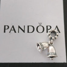 Load image into Gallery viewer, Pandora Retired Sterling Silver Silver Bells Christmas Dangle Bead - 791230
