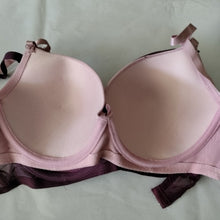 Load image into Gallery viewer, Icy Hot Lingerie Underwire Bras, Set of 2, Blush + Plum, size 38D
