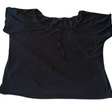 Load image into Gallery viewer, Avenue Black Cotton Drawstring neckline Tee, size 26/28

