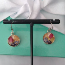Load image into Gallery viewer, Alpaca Silver Tone Mexico Resin Inlay Flower Petals
