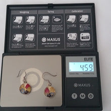 Load image into Gallery viewer, Alpaca Silver Tone Mexico Resin Inlay Flower Petals
