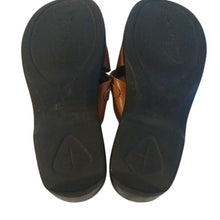 Load image into Gallery viewer, Clark's Tan Slip-On Adjustable buckle Wedge Mules, US Size 6.5M
