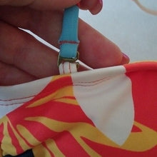 Load image into Gallery viewer, Hobie Womens Orange Floral Bloomy Daze Bandeau Bikini Swim Top, Size Large
