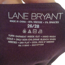 Load image into Gallery viewer, Lane Bryant Eggplant Purple Basket Weave front Top Blouse, Size 26/28
