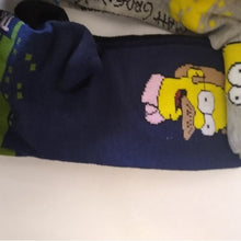 Load image into Gallery viewer, Men's Simpsons Socks, 3 pair: Homer, Bart, Flanders. sized 6-12
