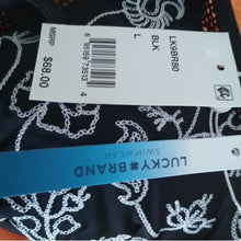 Load image into Gallery viewer, Lucky Brand Triangle Bikini Westwood Wander, Black/White, Size Large
