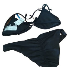 Load image into Gallery viewer, Lucky Brand Triangle Bikini Westwood Wander, Black/White, Size Large
