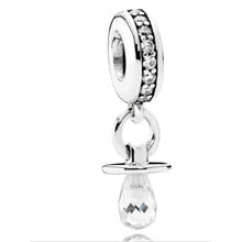 Load image into Gallery viewer, Pandora Baby Pacifier Dangle Charm with Clear Zirconia - 791890CZ
