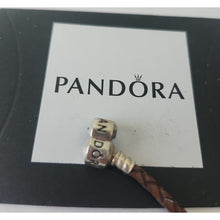 Load image into Gallery viewer, Pandora Double Brown Leather Bracelet with Pandora Clasp - 590705CBN-D 13.78"

