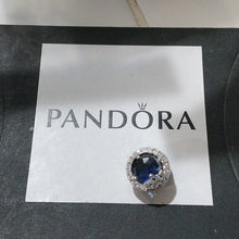Load image into Gallery viewer, Pandora Sterling Silver Dazzling Snowflake Charm w Blue Crystal - 796358ntb
