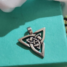 Load image into Gallery viewer, Silver Celtic Trinity Triquetra Knot Pendant
