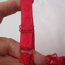 Load image into Gallery viewer, GYCL Classic Ultrathin Underwire Push Up 3/4 Lace Bra, Red, Size XL 40B
