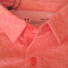 Load image into Gallery viewer, Under Armour Tour Tips Polo, Papaya Light Heather, Youth Large
