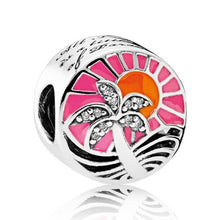 Load image into Gallery viewer, Pandora Retired Sterling Silver Tropical Sunset Palm Tree Charm 792116ENMX
