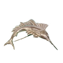 Load image into Gallery viewer, Large Vintage Sterling Silver Sail Fish Swordfish Pin Brooch

